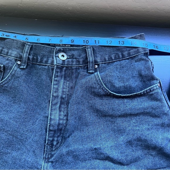 Cotton On High A Line Black Denim Shorts Size 8 - Picture 3 of 7